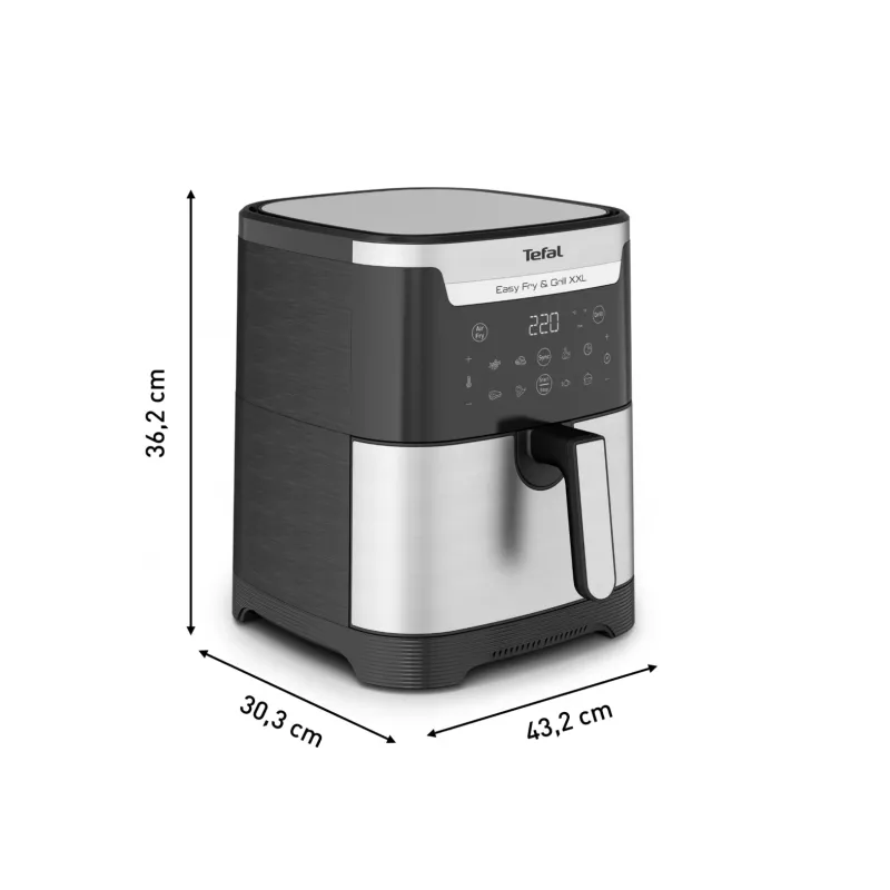 Freidora de aire Tefal Easy Fry & Grill EY801D 6,5 L de sobremesa 1650 W acero inoxidable