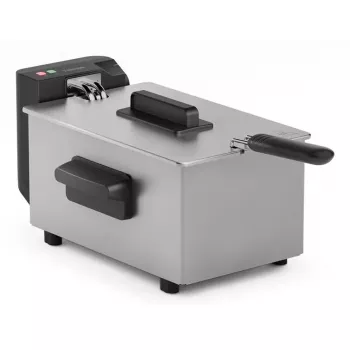 Freidora Tristar FR-9334 – capacidad única de 3 L, 2000 W, control giratorio, plateado