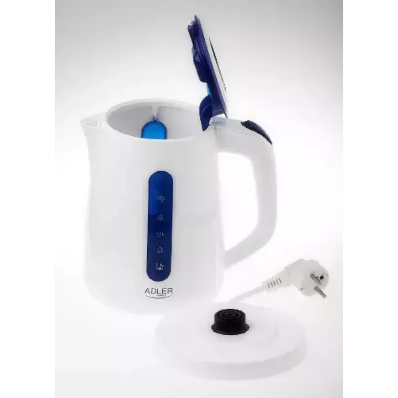 Hervidor Adler 1,7 L 2200 W azul blanco