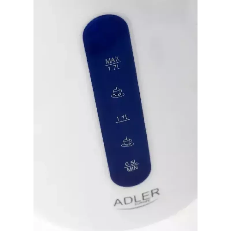 Hervidor Adler 1,7 L 2200 W azul blanco