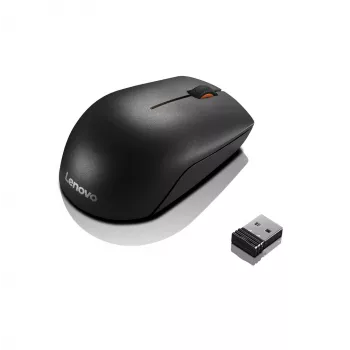 Ratón inalámbrico compacto Lenovo 300 negro, 1000 DPI, 2,4 GHz