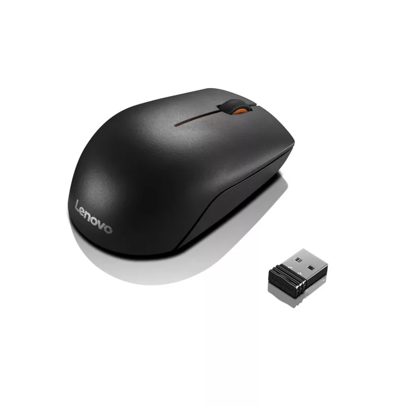 Ratón inalámbrico compacto Lenovo 300 negro, 1000 DPI, 2,4 GHz