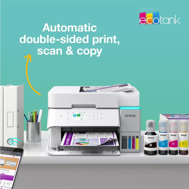 Impresora multifunción de inyección de tinta Epson EcoTank L6376 — color, A4, 4800 x 1200 DPI, 35 ppm, Wi‑Fi, Ethernet, doble cara