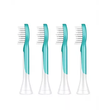 Cabezales de cepillo Philips Sonicare For Kids HX6044/90, pack de 4, azul/blanco, recambio cada 3 meses