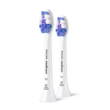 Cabezales de cepillo Philips HX6052/87 Sensitive pack de 2, cerdas extra suaves, blanco