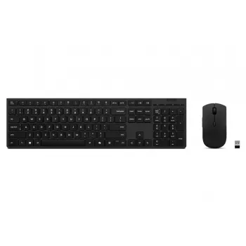 Lenovo 4X31R64351 Teclado y ratón con Office RF Wireless + Bluetooth US Inglés Negro