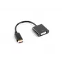 Adaptador de cable de vídeo LANBERG DisplayPort DVI-D 0,1 m Negro