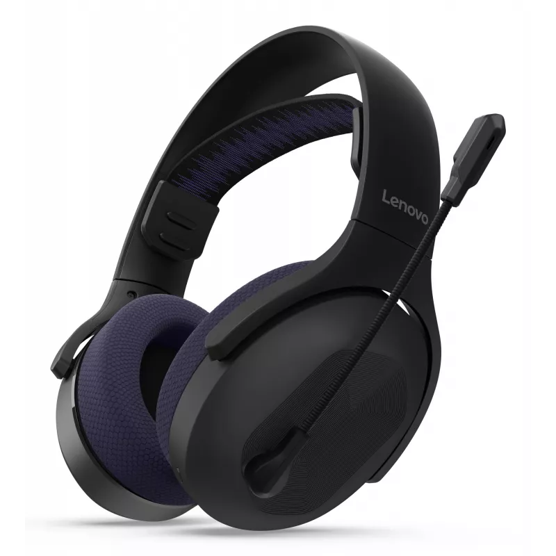 Auriculares Lenovo Legion H410 inalámbricos diadema gaming USB Type-C Bluetooth negros, morados