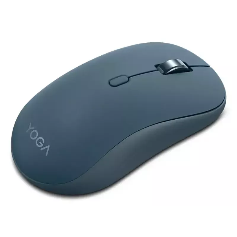 Ratón óptico inalámbrico ambidiestro Bluetooth Lenovo Yoga – 4000 dpi, 8 botones, rueda de desplazamiento, a pilas, verde azulado