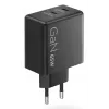 Cargador para dispositivos móviles Lenovo G0A6065BEU — cargador de CA universal para interior, 2× USB-C, 100–240 V, cable de 1,5 m, negro