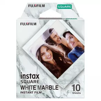 Película para fotos instantáneas Fujifilm SQUARE White Marble 10 uds.
