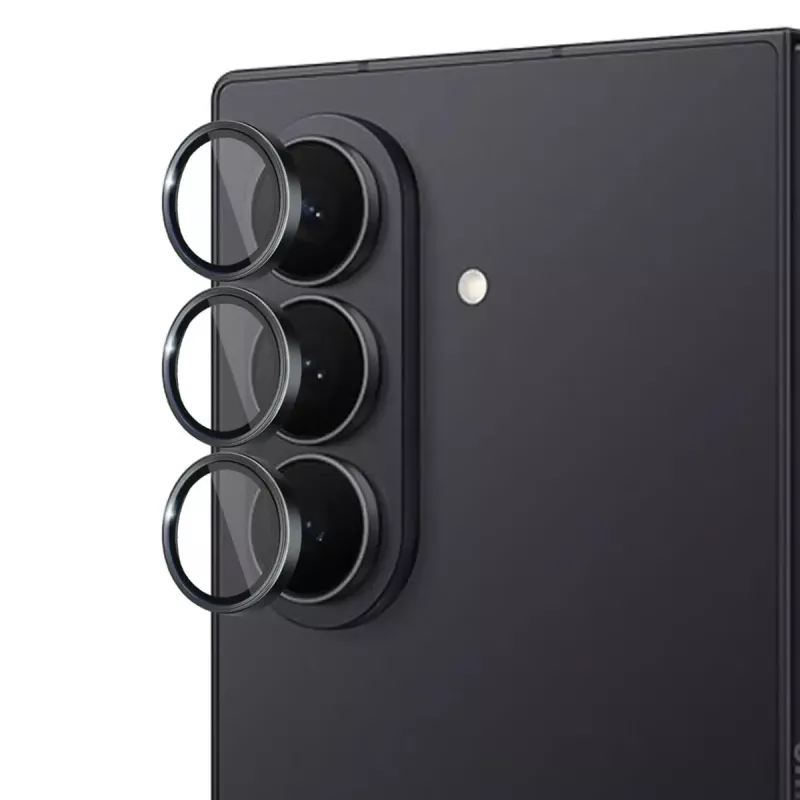 Protector de lente de cámara 3MK para Samsung Galaxy Z Fold 7 — cristal templado, negro