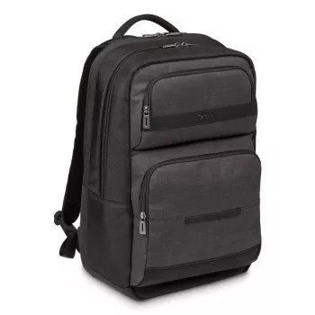 Targus CitySmart mochila informal negra, gris, piel sintética, poliuretano (PU)