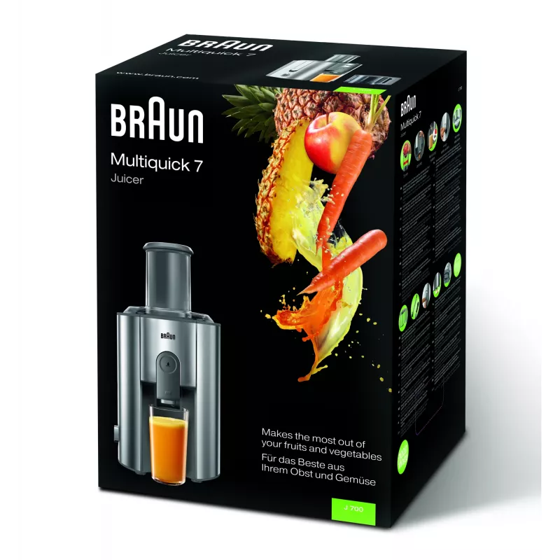 Braun Multiquick 7 exprimidor J 700 exprimidor centrífugo 1000 W acero inoxidable