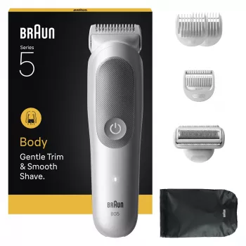Braun Series 5 recortador/afeitadora de vello corporal, gris claro