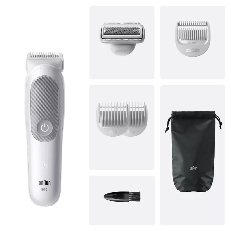 Braun Series 5 recortador/afeitadora de vello corporal, gris claro