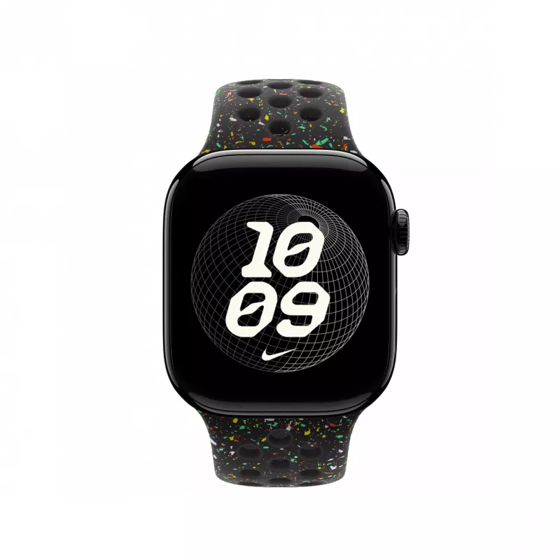 Correa Apple MGAE4ZM/A Accesorio para smartwatch Negro Aluminio Fluoroelastómero