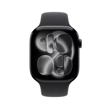 Apple Watch GPS + Cellular 46mm carcasa de aluminio Jet Black con correa deportiva negra S/M