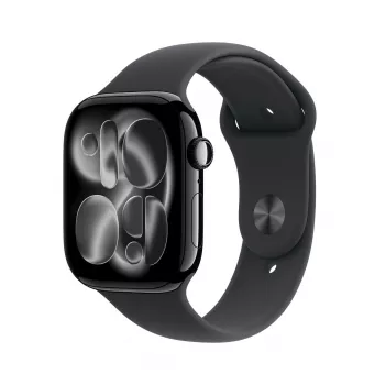 Apple Watch GPS + Cellular 46mm carcasa de aluminio Jet Black con correa deportiva negra S/M