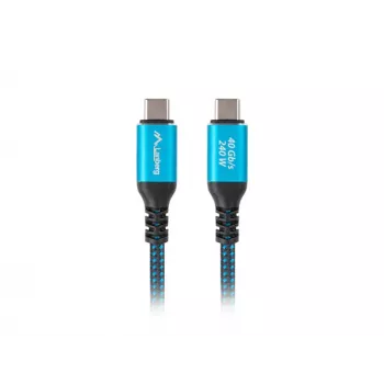 Cable USB-C LANBERG CA-CMCM-44CU-0005-BK 0,5 m — USB4 Gen 2x2, 40 Gbit/s, 240 W, negro