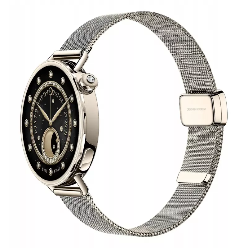 Xiaomi Watch S4 41 mm reloj inteligente, 1,32" AMOLED 466x466, GPS, NFC, 5 ATM, correa milanesa, Sunset Gold