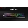 Teclado gaming con cable de tamaño completo Genesis Rhod 530, USB, QWERTY US, membrana, iluminación RGB, 114 teclas, cable de 1,8 m, negro