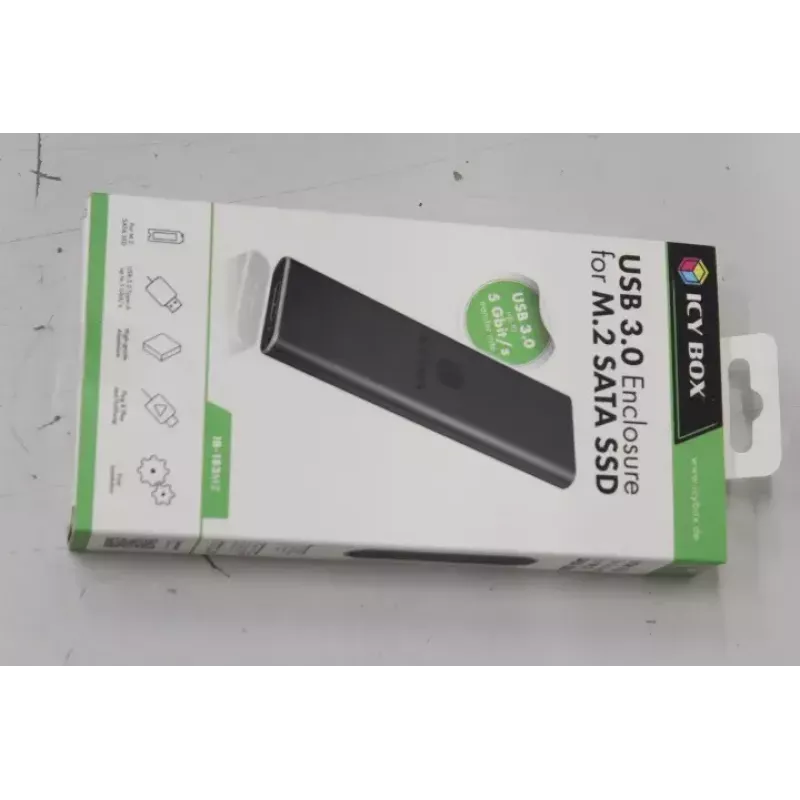 Unidad SSD Icy Box 1x mSATA SSD a USB 3.0 Host Aluminio negro IB-183M2