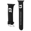Correa para reloj Karl Lagerfeld Strap KLAWLSLKCNK Goma 3D para Apple Watch 42/44/45/49 mm Negro