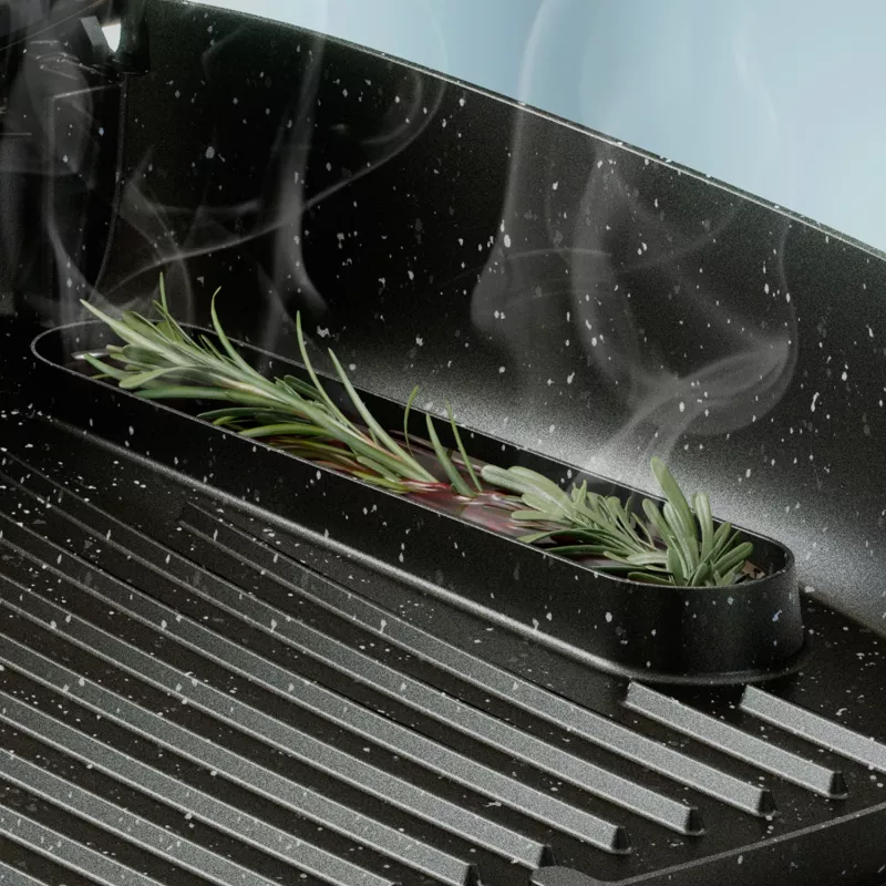 Plancha de parrilla eléctrica Philips HD6212/90 2400 W, parrilla independiente de 2 zonas, superficie de aluminio de 1250 cm², máx. 220 °C