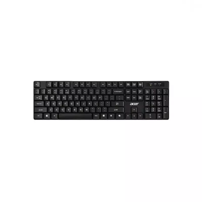 Acer GP.ACC11.03M Teclado con ratón, Home Office, USB, Negro, Gris