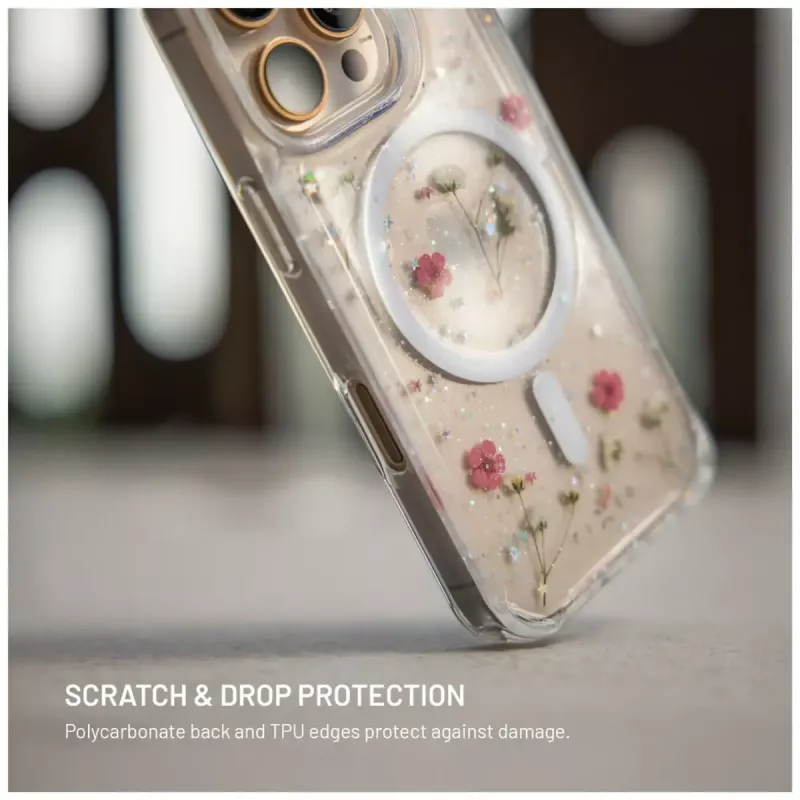Tapa trasera FIXED MagBloom para Apple iPhone 17 Pro — TPU, Blush Plum