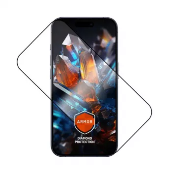 Protector de pantalla FIXED para Apple iPhone 17 Pro — vidrio templado, negro, diseño Armor, aplicador anti-polvo, capa AR