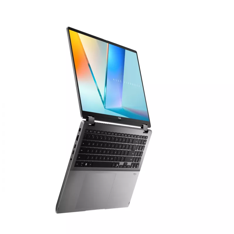 Portátil híbrido 2 en 1 ASUS Vivobook 16 Flip TP3607SH-RJ013W — Intel Core Ultra 7 258V, pantalla táctil 16 inch 3K, 32 GB LPDDR5x, 1 TB SSD, NVIDIA GeForce RTX 5050, WIN11 Home, gris