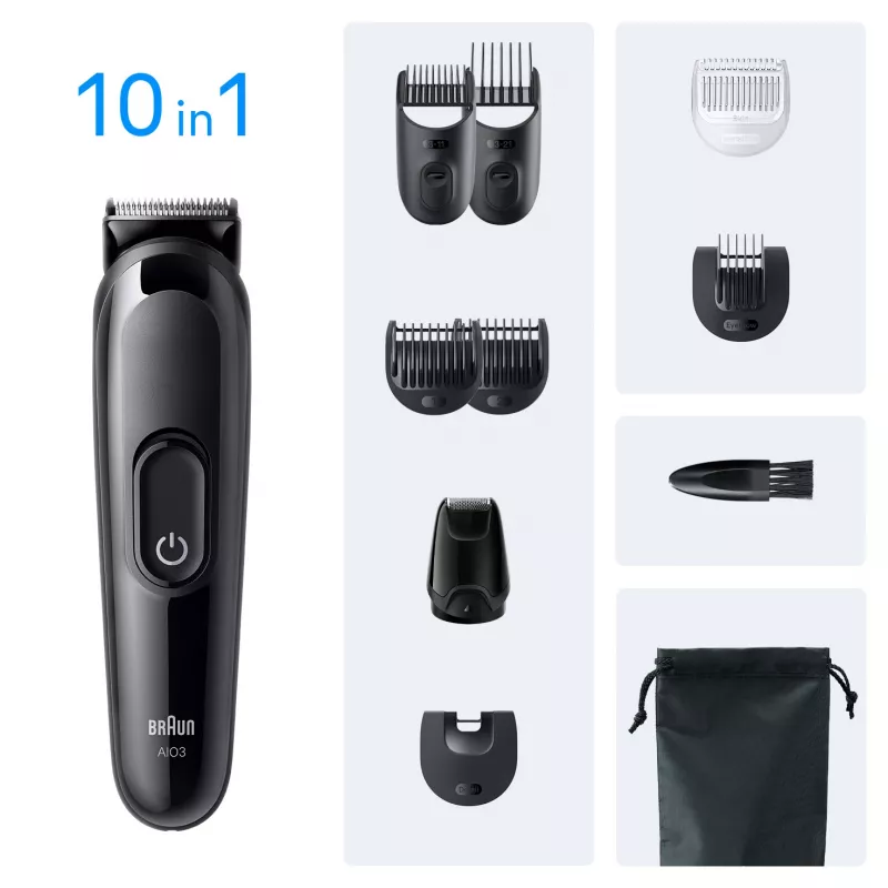 Braun AIO3560 Cortapelos/Recortador Negro 14 Níquel-metal hidruro (NiMH)