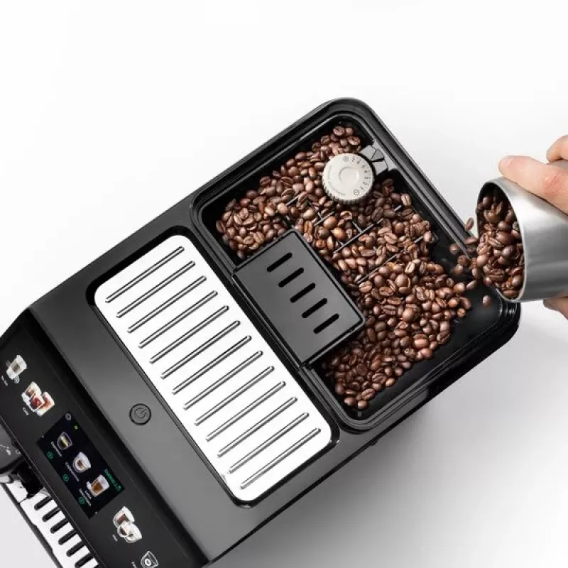 Cafetera espresso De’Longhi Eletta Explore – superautomática, depósito de agua de 1,8 litros, depósito de café en grano de 300 g, 19 bar, pantalla táctil TFT