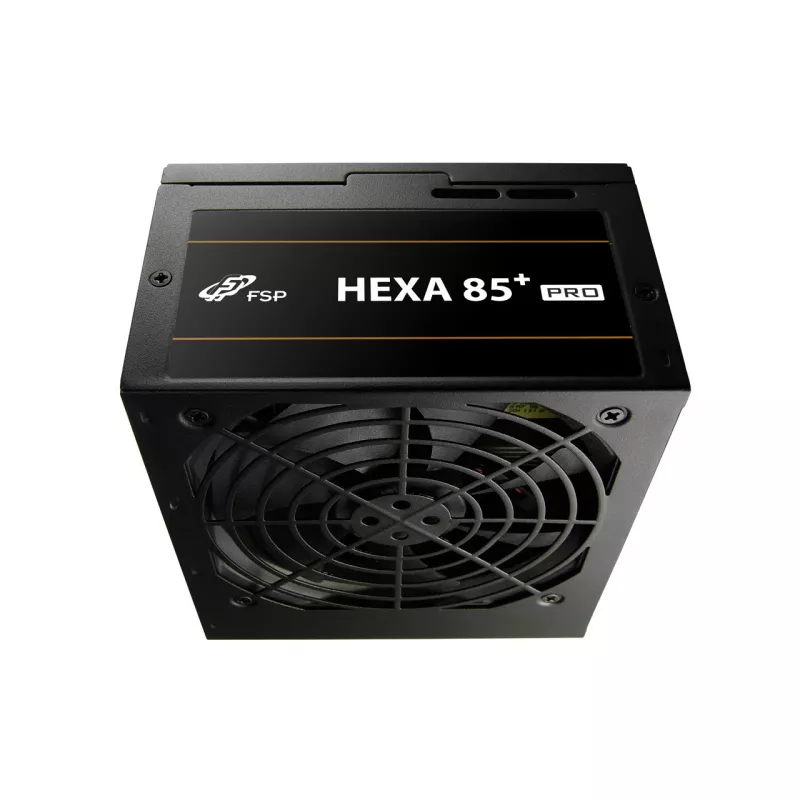 Fuente de alimentación FSP HEXA 85+ PRO 450W ATX ATX2.5 negra, 450 W, 100 - 240 V, 50 - 60 Hz, 6-2,5 A, activa, 85 W