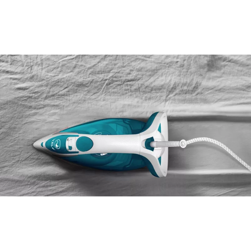 Plancha Tefal EasyGliss Plus FV5718 plancha de vapor suela Durilium 2400 W turquesa, blanco