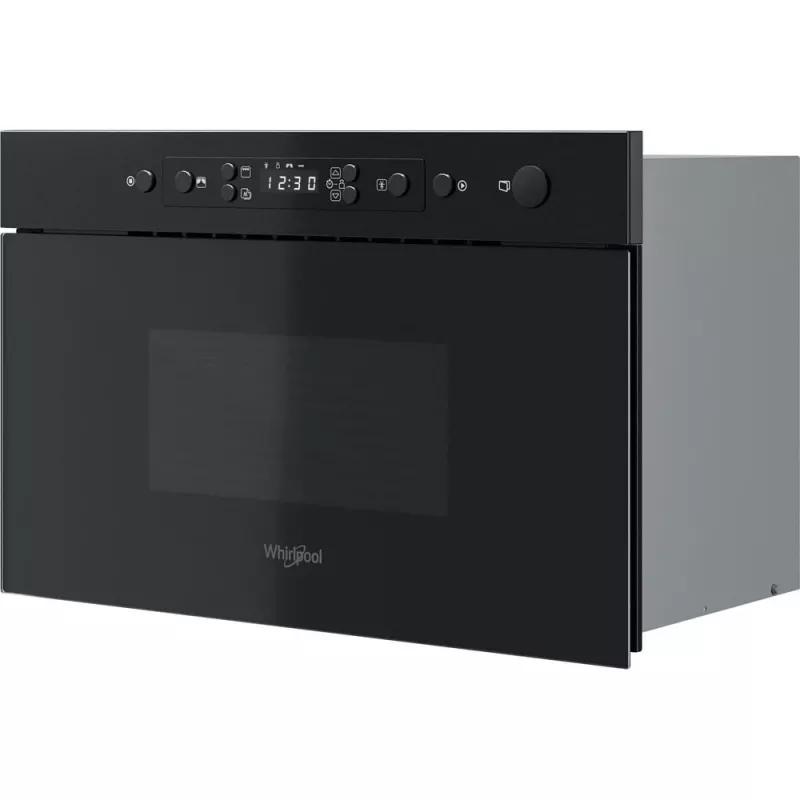Microondas empotrable Whirlpool MBNA920B, grill, 750 W, 22 L, negro, puerta push