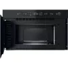 Microondas empotrable Whirlpool MBNA920B, grill, 750 W, 22 L, negro, puerta push
