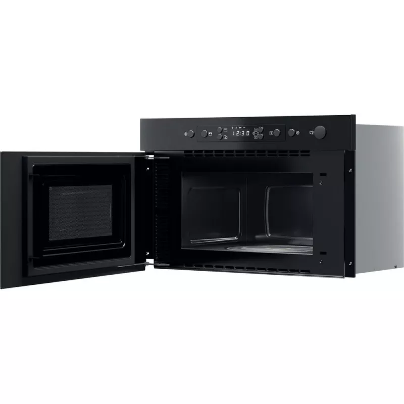 Microondas empotrable Whirlpool MBNA920B, grill, 750 W, 22 L, negro, puerta push