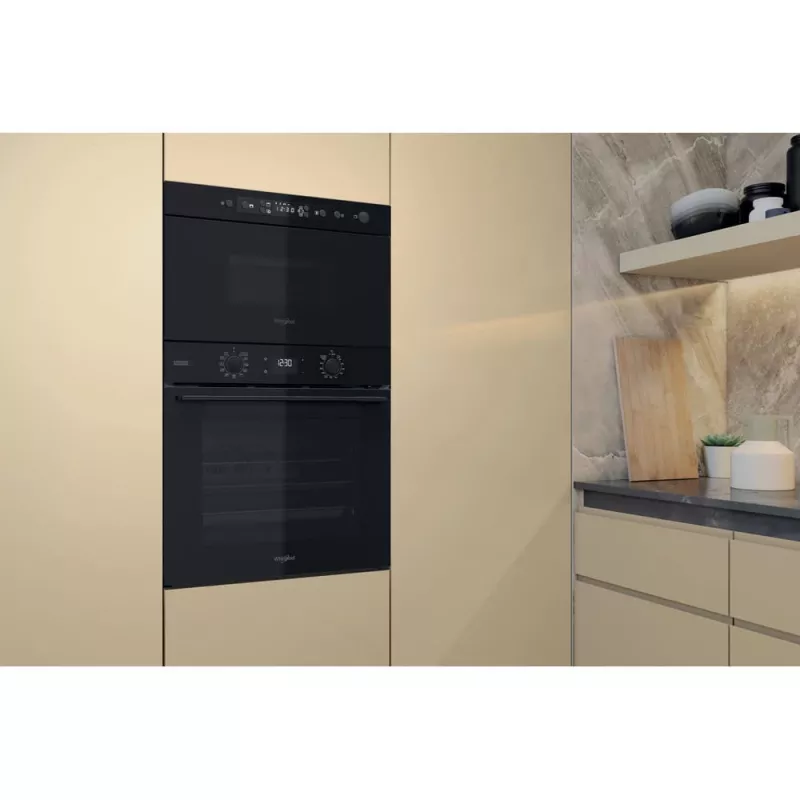 Microondas empotrable Whirlpool MBNA920B, grill, 750 W, 22 L, negro, puerta push