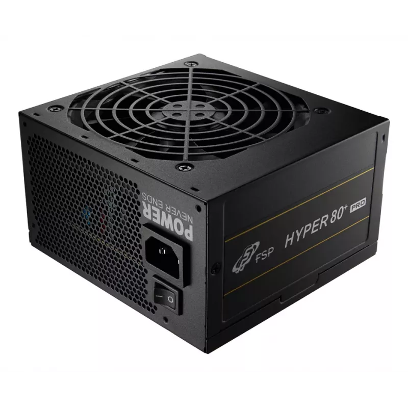 Fuente de alimentación FSP HYPER 80+ PRO 650W ATX ATX3.1 negra, 650 W, 220 - 240 V, 50/60 Hz, 5 A, activa, 100 W