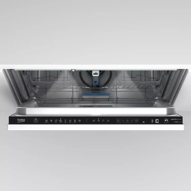 Lavavajillas BEKO | BDIN38542P | Integrable | Ancho 60 cm | Número de cubiertos 15 | Número de programas 8 | Clase de eficiencia energética C | Pantalla | Función AquaStop | Blanco