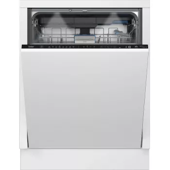 Lavavajillas BEKO | BDIN38542P | Integrable | Ancho 60 cm | Número de cubiertos 15 | Número de programas 8 | Clase de eficiencia energética C | Pantalla | Función AquaStop | Blanco