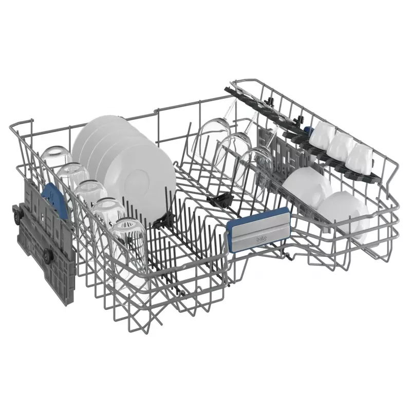 Lavavajillas totalmente integrable BEKO BDIN36532 — 15 cubiertos, 60 cm, acero inoxidable, 45 dB, clase de eficiencia energética D