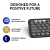 Teclado Logitech Pebble Keys 2 K380s Universal RF Wireless + Bluetooth QWERTY US International Grafito