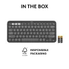 Teclado Logitech Pebble Keys 2 K380s Universal RF Wireless + Bluetooth QWERTY US International Grafito