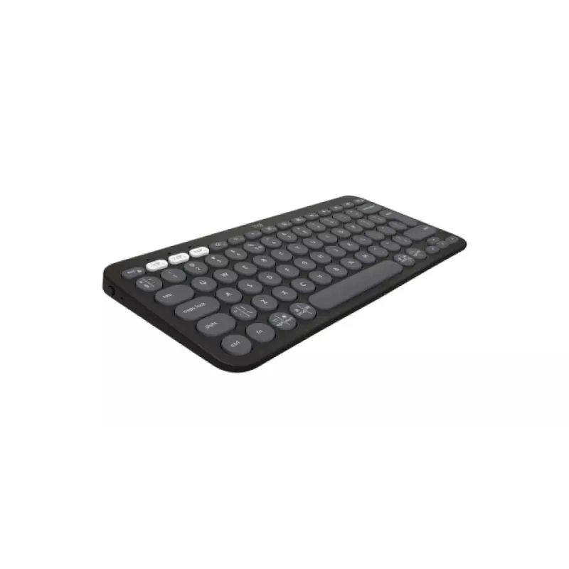 Teclado Logitech Pebble Keys 2 K380s Universal RF Wireless + Bluetooth QWERTY US International Grafito