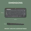 Teclado Logitech Pebble Keys 2 K380s Universal RF Wireless + Bluetooth QWERTY US International Grafito