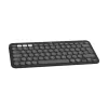 Teclado Logitech Pebble Keys 2 K380s Universal RF Wireless + Bluetooth QWERTY US International Grafito